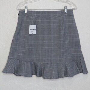 Forever 21*‎ Women's Fully Lined Side Zip Houndstooth Trumpet Skirt~ Size Large